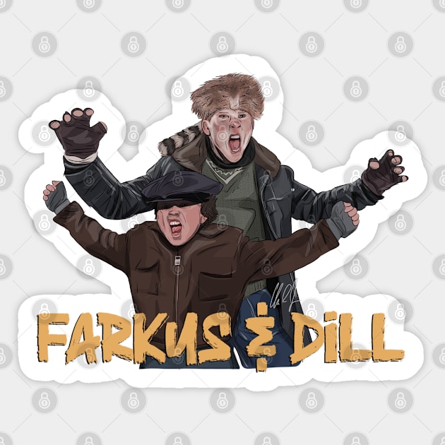 Christmas Story: Farkus & Dill Sticker by 51Deesigns